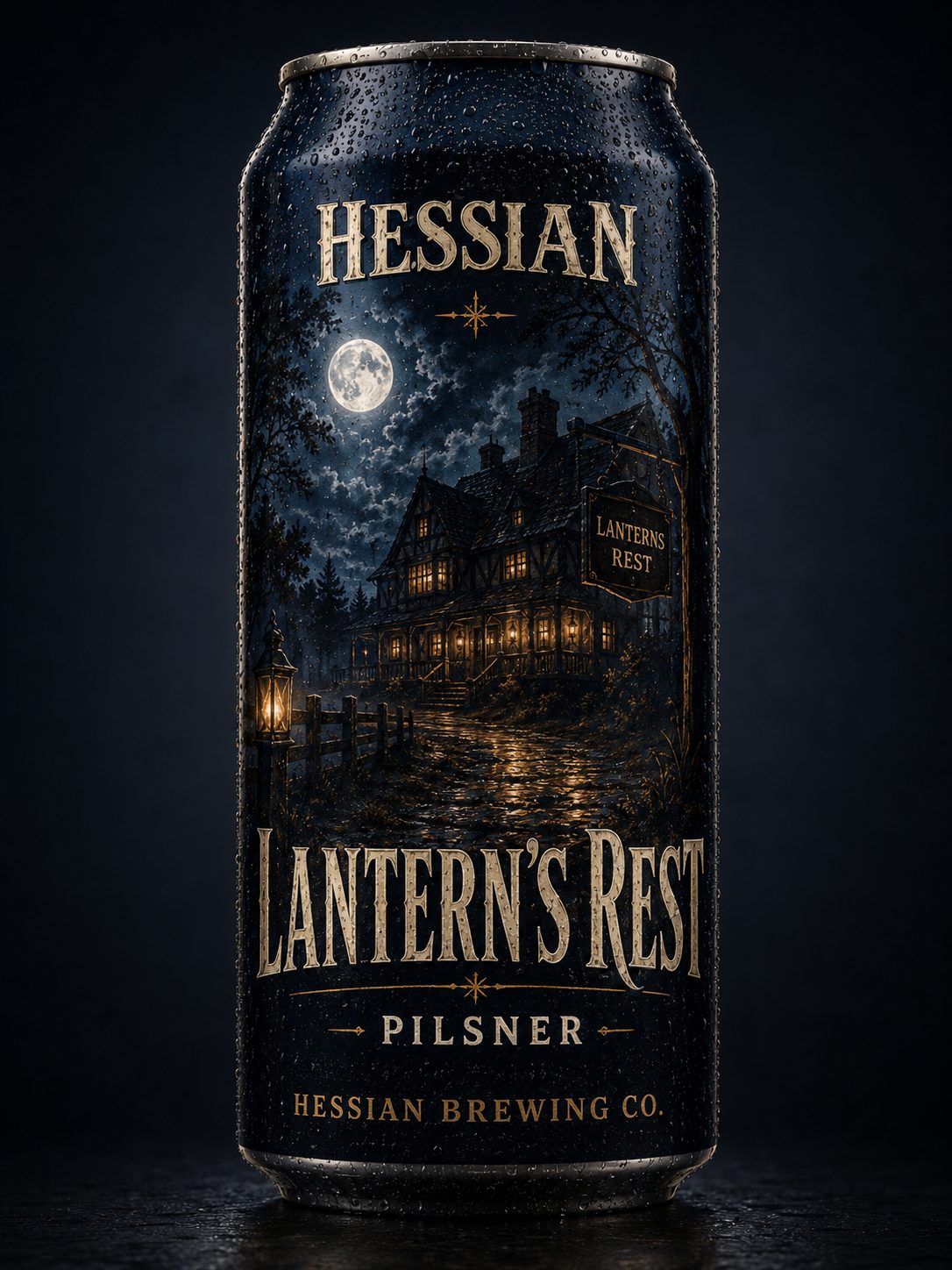 Hessian Lantern's Rest pilsner can