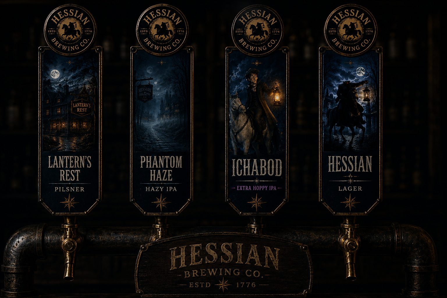 Hessian Brewing tap handles