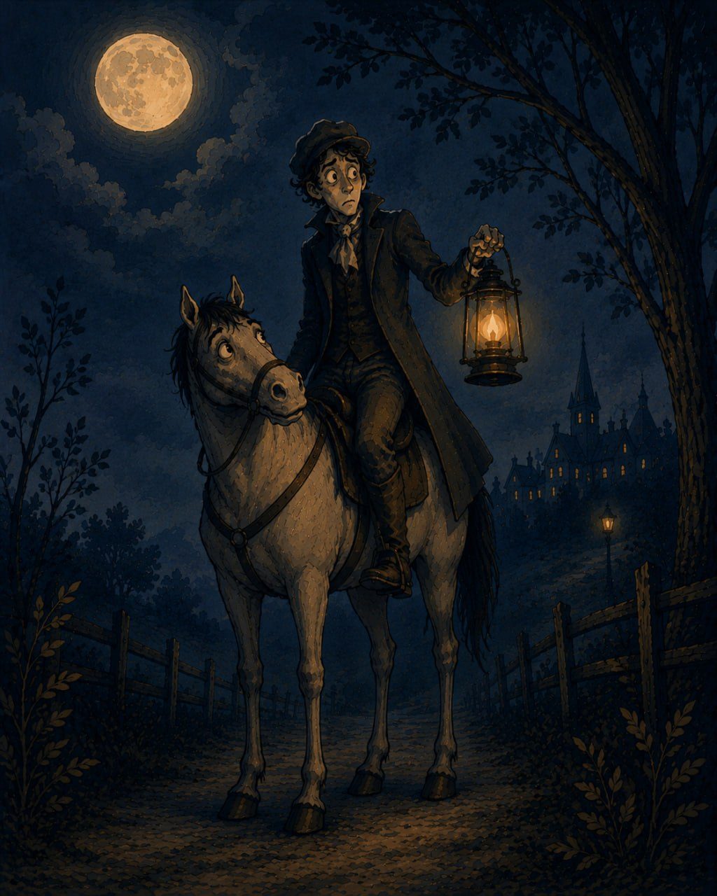 Ichabod illustrated character for Hessian